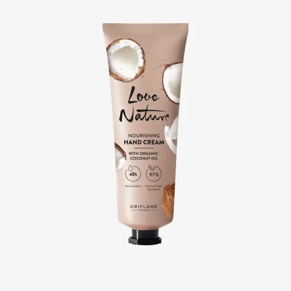 کرم دست مرطوب‌کننده حاوی روغن نارگیل ارگانیک Love Nature اوریفلیم (Oriflame)