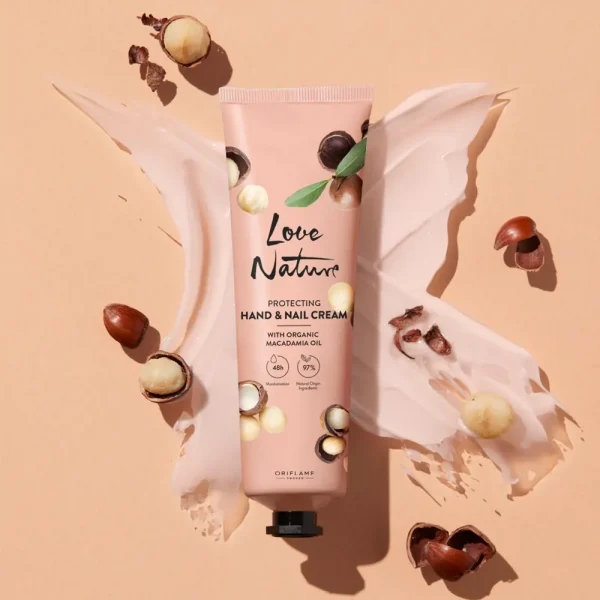 کرم محافظ دست و ناخن Love Nature با روغن ماکادمیا اوریفلیم (Oriflame)